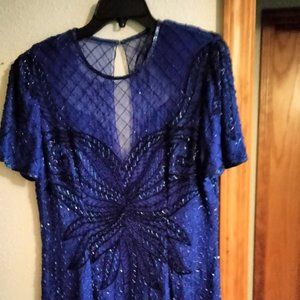 Royal Blue sequin evening dress